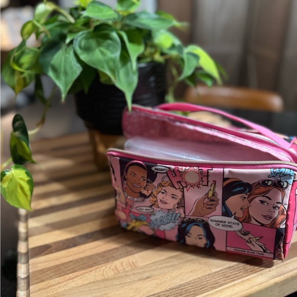 Colorful Comic Makeup Bag with Skincare and Lipstick - Picture 2 of 3
